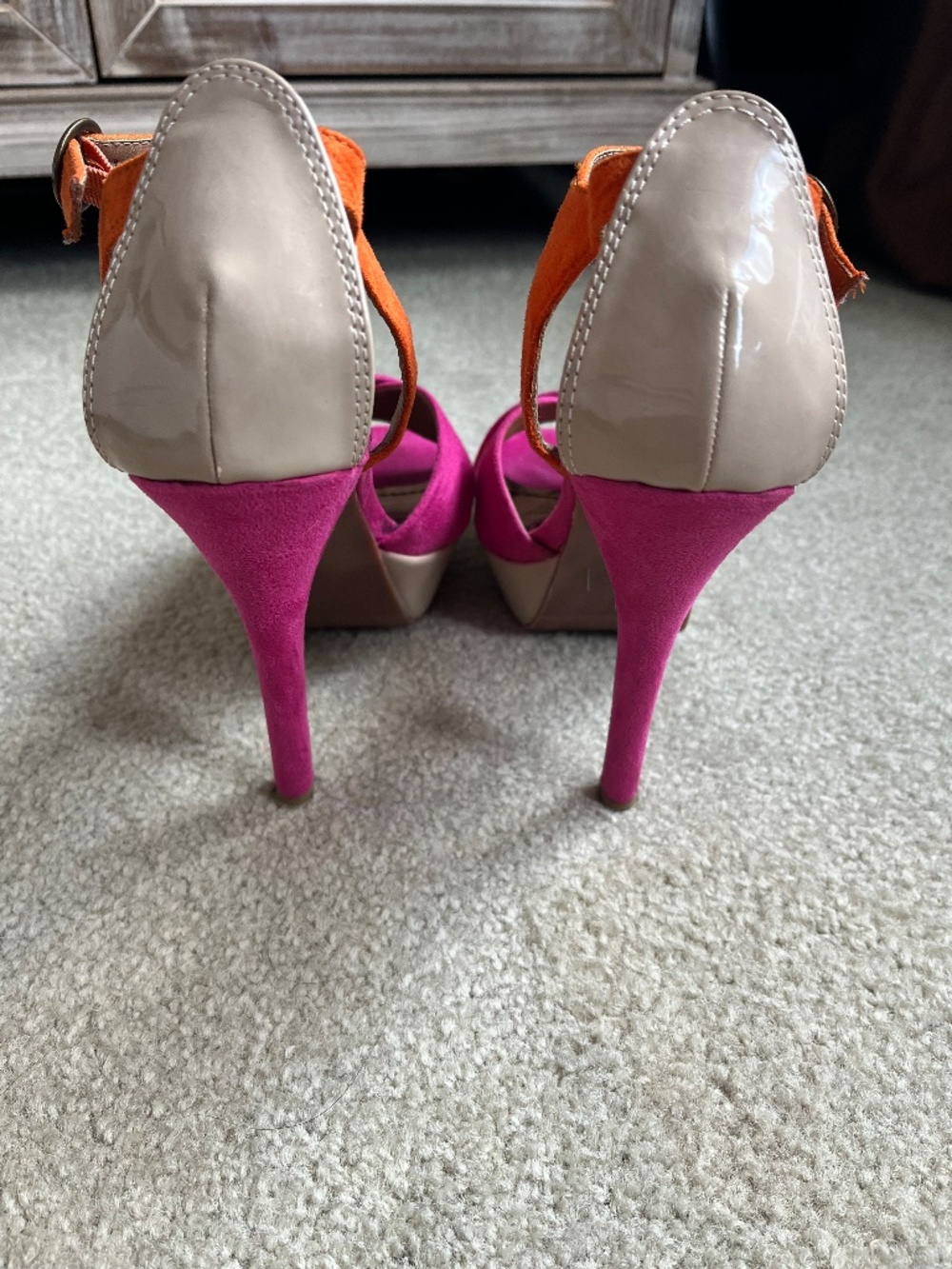 Spring Suede Multi-Coloured Heels - Picture 3 of 11